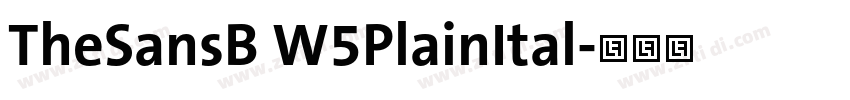 TheSansB W5PlainItal字体转换